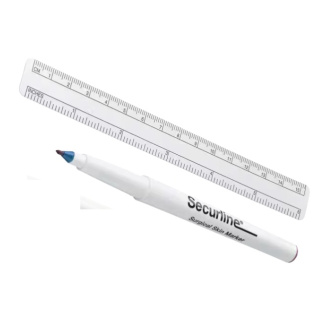 Hautmarkierstift Farbstift Hautmarker, steril - violett, mit Lineal, VE= 10 Stück