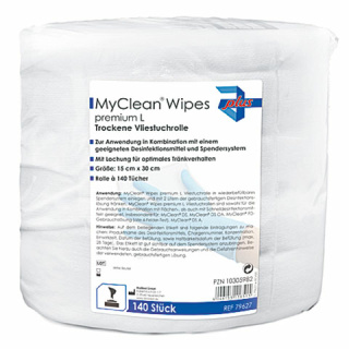 MyClean ® Wipes premium Vliestücher auf der Rolle, versch. Größen