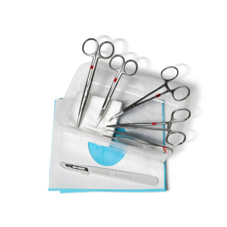 Fuhrmann Chirurgisches-Set, steril, 15 Sets - zur Entfernung von kleinen Haut- und Weichteiltumoren wie z.B. Muttermalen, Fibromen, Warzen