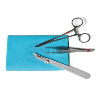Fuhrmann Dermatologie-Set, steril,  15 Sets - zur Entfernung von kleinen Haut- und Weichteiltumoren wie z.B. Muttermalen, Fibromen, Warzen