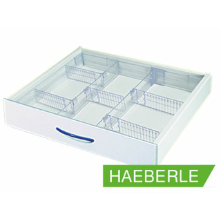 Haeberle Schubladenteiler für Variocar und 08/16 Vielzweckwagen , transparent, für verschiedene Breiten