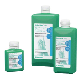 Softa-Man ® pure, Händedesinfektion, 500 ml Spenderflasche - Farbstoff- und Parfümfrei