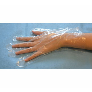 PE- Handschuhe, Damen, gehämmert, transparent 100 Stck/Pack