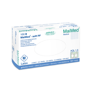 MaiMed ® - soft, Latex-Handschuhe puderfrei, 100 Stck/Pack - Größe bitte wählen