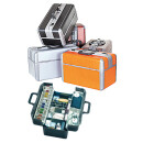 Dürasol Arztkoffer Ideal klein, Bodenfachtiefe 11 cm, Kunstleder Skai braun - mit 12 Ampullen-Depots