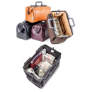 Dürasol Arzttasche Rusticana groß, Feinrindleder dunkelbraun, mit einer Vortasche - inkl. 1 Ampullenspender