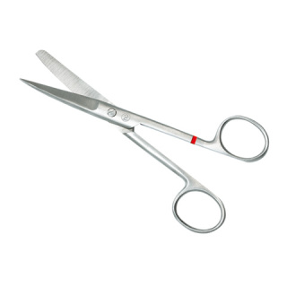 Fuhrmann Einmal- Schere chirurgisch, 25 Stck,  gerade stumpf/spitz 14,5 cm (Abbildung)