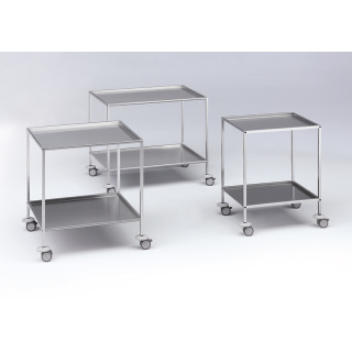 SCHMITZ Instrumentenwagen Platte 90 x 60 cm, Höhe 90 cm, Platte umrandet (Rohrrahmen)
