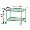 SCHMITZ Instrumentenwagen Platte 90 x 60 cm, Höhe 90 cm, Platte umrandet (Rohrrahmen)