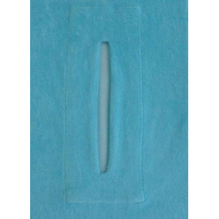 Liegenbezug Frottee mit Gesichtsausschnitt "Nasenschlitz", 80 x 200 cm,  Weiß