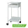 Haeberle Vielzweckwagen 08/16 ® Steharbeitsplatz, Gestell weiß - Laptop-Wagen mit idealer Schreibhöhe,  49 cm breit