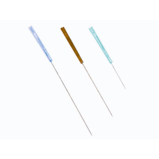 SL-Akupunkturnadeln mit Kunststoffgriff, 100 St. - ohne Führungsrohr,  0,20 x 15 mm blau