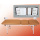Untersuchungsliege Wandklappliege UltraCLAP "300" 3-teilig, LxB 190 x 70 cm H68 cm, Belastbarkeit 150 kg mittelblau