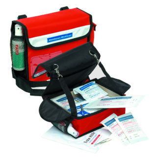 Verbandtasche "Kindergarten", Nylon, rot,  bedarfsgerecht gefüllt