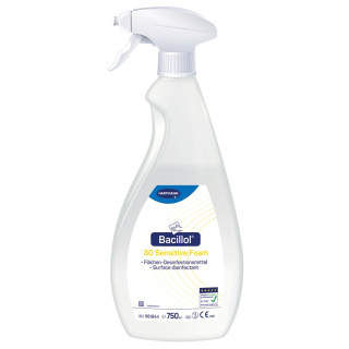 Bacillol ® 30 sensitive Foam,  zur Schnelldesinfektion von Flächen, 750 ml Flasche inkl. Schaumsprühkopf