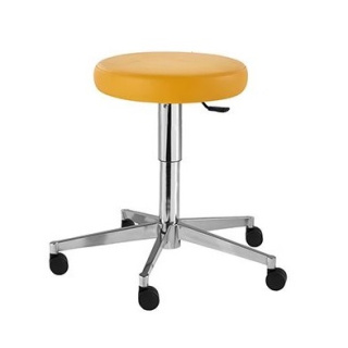 Simpex Drehrollhocker SUPER-THRONA Manus Midi, mit Hebelauslösung v. ca. 49 - 62 cm - mit weichen Rollen,cognac