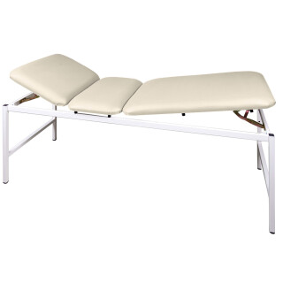 Untersuchungsliege UltraCHECK "300", 3-tlg Liege,  LxB 190 x 70 cm H68 cm, Belastbarkeit 200 kg,  hellbeige,mit Papierrollenhalter