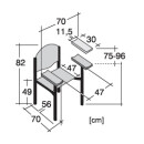 Simpex Blutentnahmestuhl HAEMO-LINEA VARIO ECCO, verstellbare Armlehnen, Gestell verchromt, elefant