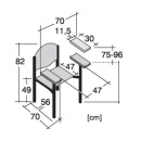 Simpex Blutentnahmestuhl HAEMO-LINEA VARIO ECCO, verstellbare Armlehnen, Gestell verchromt, elefant
