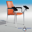 Simpex Blutentnahmestuhl HAEMO-SECUR VARIO, hohe Patientensicherung, verstellbare Armlehnen, Gestell verchromt, elefant