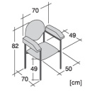 Simpex Blutentnahmestuhl HAEMO-LINEA CUNEO, Gestell verchromt, türkisblau RAL5018