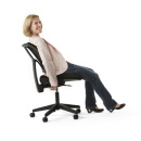 Mayer Drehstuhl - der Bürostuhl besonders für Frauen geeignet ! Polster Schwarz,  mit Netzrücken in 2 Farben wählbar