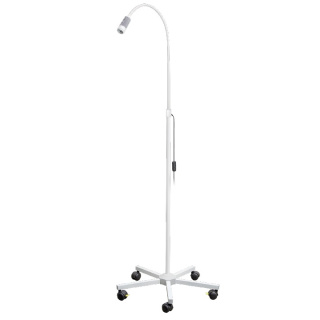 Luxamed Untersuchungsleuchte LED, auf stabilen 5-Fuß-Rollstativ - Oberteil weiß / Gestell weiß