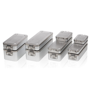 Melag Sterilisierbehälter Cointainer, mit Papierfilter, Typ 15K Außen 18 x 12 x 4,5 cm / Innen 15,8 x 11,4 x 2,4 cm