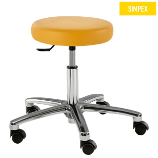 Simpex Drehrollhocker PENNY Manus,  mit Hebelauslösung ca. 43 - 56 cm, elefant,mit harten Rollen