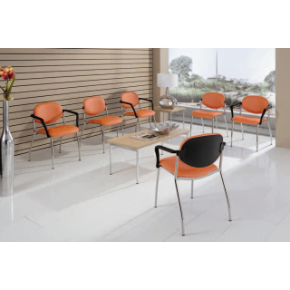 Simpex Hygienestuhl Wartezimmerstuhl ALEXA, ohne Armlehnen, Farbe mediteran
