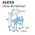 Simpex Hygienestuhl Wartezimmerstuhl ALEXA, ohne Armlehnen, Farbe mediteran