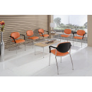 Simpex Hygienestuhl Wartezimmerstuhl ALEXA, mit Armlehnen, Farbe mais