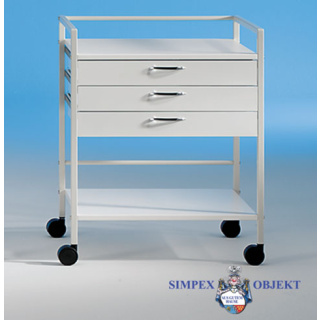 Simpex Vielzweckwagen AUXILIO, Gestell grauweiß, MIDI Breite 64 cm mit 1 Lade