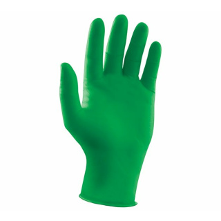 Nitril - Handschuhe NATURE GLOVES,  puderfrei, grün, 100 Stck - biologisch abbaubare Nitrilhandschuhe