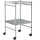 Provita Edelstahlwagen /  Instrumententisch, mit 2 Ablagebleche, 42 x 42 x 80 cm, fahrbar