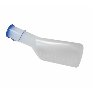 Urinflasche für Männer, Milchglas, Kunststoff,  1 Liter