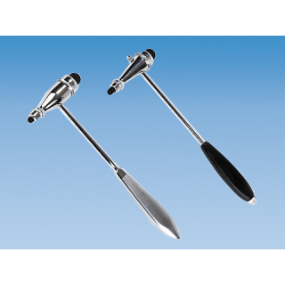 Reflexhammer Trömner, Kunststoff-Griff, leichte Ausführung, mit Pinsel und Nadel