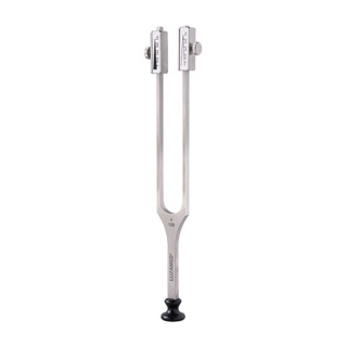 Stimmgabel nach Rydel Seiffer, Edelstahl C128/C64, mit Dämpfern und Kunststofffuß