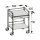 SCHMITZ medi-net Vielzwecktisch / Vielzweckwagen, mit einer Schublade,Gestell weißaluminium RAL 9006,Griff graualuminium RAL 9007