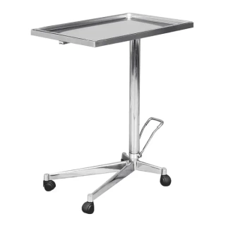 Servo Instrumententisch Instrumenten-Zureichetisch OP Modell, Höhenverstellung v. 90 - 125 cm, feststellbare Rollen
