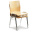 Mayer Stapelstuhl, Holz buchefarbig natur lackiert, Gestell chrom, ohne Polster