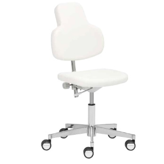 Mayer Drehstuhl mit Rückenlehne, Alu-Fußkreuz, Rücken und Sitz gepolstert, Kunstleder in verschiedenen Farben