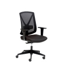 Mayer Drehstuhl, Bürostuhl, Fußkreuz Schwarz, Polster und Rücken Schwarz, inkl. Armlehnen - wahlweise mit Kopfstütze