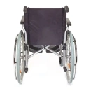 Servomobil Rollstuhl Standard, aus Stahl, faltbar, Farbe Metallic Silbergrau / Schwarz -