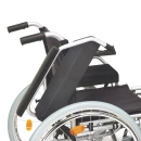 Servomobil Rollstuhl Standard, aus Stahl, faltbar, Farbe Metallic Silbergrau / Schwarz -
