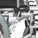 Servomobil Rollstuhl Standard, aus Stahl, faltbar, Farbe Metallic Silbergrau / Schwarz -