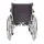 Servomobil Rollstuhl Standard, aus Stahl, faltbar, Farbe Metallic Silbergrau / Schwarz -