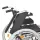 Servomobil Rollstuhl Standard, aus Stahl, faltbar, Farbe Metallic Silbergrau / Schwarz -