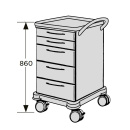 SCHMITZ varimed ® Verband- und Behandlungswagen, Breite 450 mm, Höhe 860 mm - verschiedene Modelle