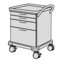 SCHMITZ varimed ® Verband- und Behandlungswagen, Breite 600 mm, Höhe 860 mm - verschiedene Modelle